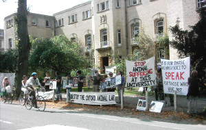 Protest in Oxford opposite the Lab 300x190.jpg