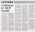 Charlie Pottins, 'Criticism of RCP stands', Workers Press, 29 Nov 1986, p. 12 .jpg