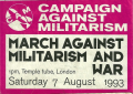 Campaign Against Militarism sticker.png